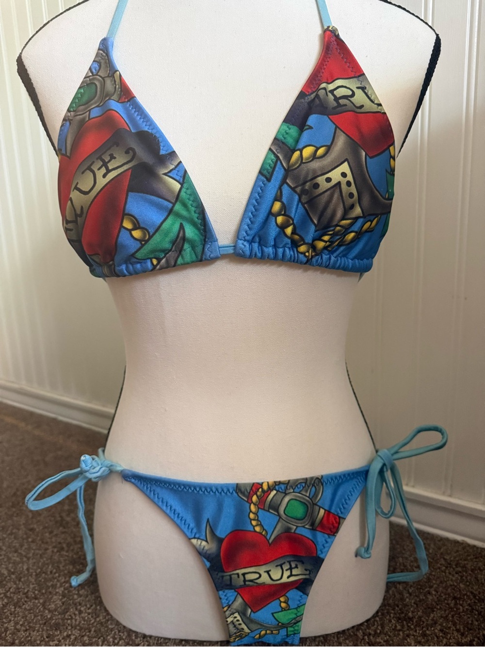 Authentic Y2K Vintage Ed Hardy Bikini Set